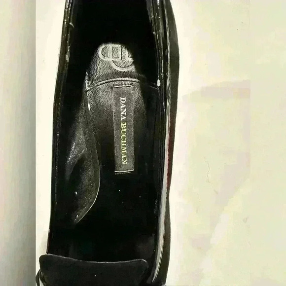 Dana Buchman Black Patent & Suede Leather Oxford Pumps Heels Shoes Womens 7.5 - Picture 11 of 11